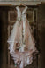 Gergous Prom Dress V Neck Tulle Wedding Dress With 3D Floral Appliques