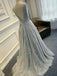 tulle a-line princess backless long prom dress with lace appliques dtp217