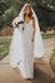 Beach Spaghetti Sheath Wedding Dresses Rose Lace Boho Bridal Gown
