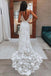 Beach Spaghetti Sheath Wedding Dresses Rose Lace Boho Bridal Gown
