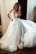 off shoulder sweetheart beach wedding dress with lace appliques dtw114