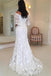half sleeve lace wedding dresses off shoulder mermaid bridal gown dtp421