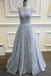 tulle a-line princess backless long prom dress with lace appliques dtp217