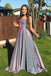 Sparkly Long Strapless Prom Dresses Backless Evening Party Dress