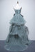 Chic Princess Layered Tulle Lace Prom Dress, Long Formal Evening Dress
