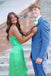 Sweetheart Emerald Green Satin Maxi Dress with Ruffles, A Line Evening Gown