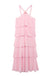 Elegant Pink Halter A Line Evening Dress, Ruffles Backless Prom Dress