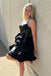 Spaghetti Straps Pink A Line Short Homecoming Dresses With Bodycon