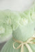 Off the Shoulder Mint Green Puffy Sequined Long Prom Dress With Flowers