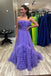 Off the Shoulder Fuchsia Tulle Long Prom Party Dress With Multi-Layers