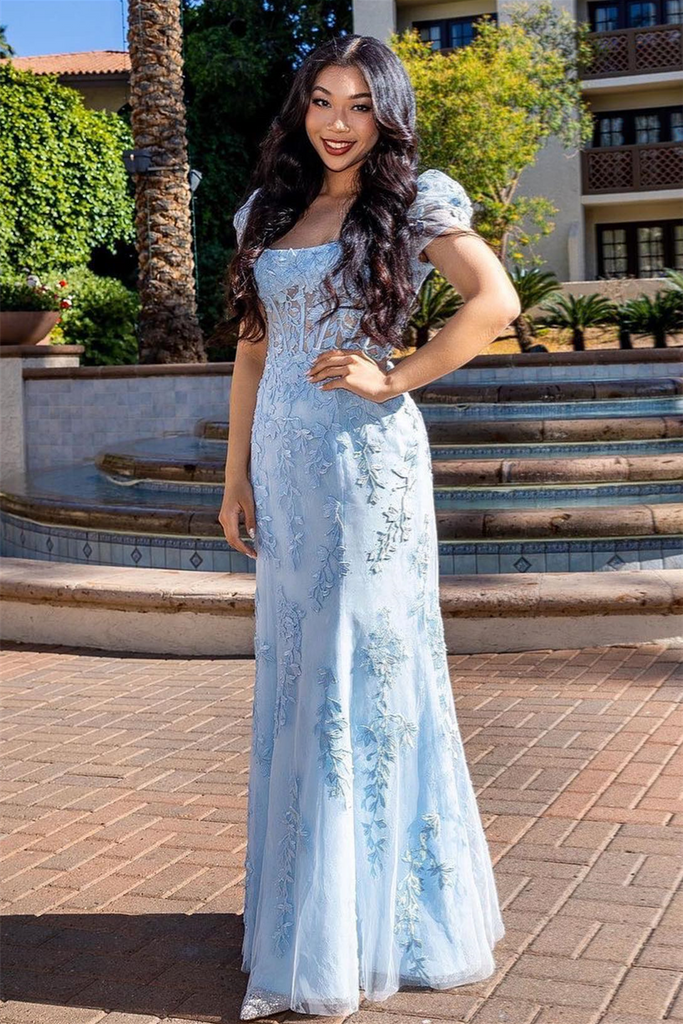 light blue prom dress puffy Glitter Light Blue Quinceanera Dresses 3D Butterfly Sweet 15 Prom Ball Gowns