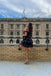 Sparkly Black A Line Short Homecoming Dress With Tiered Ruffle