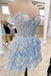 Sparkly Black A Line Short Homecoming Dress With Tiered Ruffle