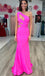 One-Shoulder Pink Cutout Mermaid Long Evening Dress