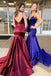 Mermaid Spaghetti Straps Satin Backless Long Prom Evening Dress