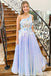 Princess Lilac One Shoulder 3D Flowers Long Prom Dress With Sequin