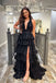 Sequined Light Blue Halter Long Prom Dress With Ruffle Appliques