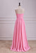 Strapless Candy Pink A-Line Long Bridesmaid Dress With Bowknot