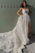 A Line Ivory Sweetheart Tulle Illusion Wedding Dress With Appliques