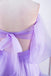 Off the Shoulder Lavender Two Piece Ruffles Long Prom Party Dress With Slit