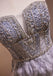 Sparkly Tulle Strapless Mermaid Long Prom Dress With Beading Feather