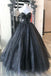 Sweetheart Blue Sequin Tulle Long Prom Dress A Line Evening Gown