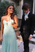 Sweetheart Aqua Slit Prom Dress With Pleated, Keyhole Evening Gown