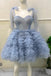 A-Line/Princess Tulle Sleeveless Short/Mini Corset Tiered Ball Gown