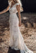 Sheath Ivory Lace Rustic Wedding Dresses, Cap Sleeve Beach Wedding Gowns