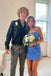 Strapless Red Tight Dress Royal Blue Short Homecoming Dress