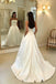 long bridal dress with pockets simple satin strapless wedding dresses dtw241