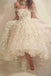 off shoulder tulle beaded flowers strapless prom homecoming dress dtp785
