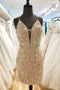 Gorgeous Backless Bodycon Short Party Dress Beading Homecoming Dress