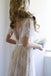 A-Line V-Neck Short Sleeves Backless Lace Beach Wedding Dress