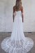 Flowy Off-the-Shoulder Strapless Lace Beach Boho Wedding Dresses