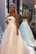 White A-Line Tulle Strapless Wedding Dresses with Appliques