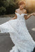 A-Line Off-the-Shoulder Tulle Wedding Dresses with Appliques