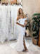 Mermaid Off-the-Shoulder Backless Lace Wedding Dress with Split