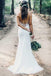 Boho Spaghetti Lace Mermaid Wedding Dress Backless Bridal Gown