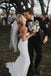 Simple Bridal Gown Mermaid Spaghetti Straps Backless Wedding Dress