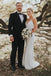 simple bridal gown mermaid spaghetti straps backless wedding dress dtw233