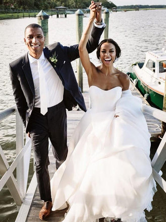 simple a-line beach bridal gown sweetheart ivory wedding dresses dtw357