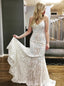 Mermaid Sweetheart Lace Wedding Dresses, Lace Bridal Gown With Beading