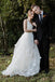 a-line v-neck sleeveless wedding dress with appliques dtw329