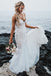 mermaid sweetheart lace appliques beach wedding dress dtw334