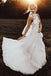 a-line halter lace chiffon long beach flowy wedding dress dtw178