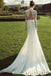gorgeous lace long sleeve high neck chiffon wedding dress with slit dtw115