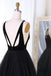 A-Line Sequins Tulle Prom Dress, Star Sequins Evening Dress With Tiered