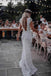 boho lace wedding dresses mermaid backless bridal gown with sleeve dtw256