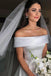 Elegant A-line Beach Wedding Dress Off Shoulder Simple Bridal Dress